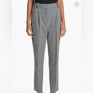 Rebecca Taylor Plaid High Waist Trousers Size 8